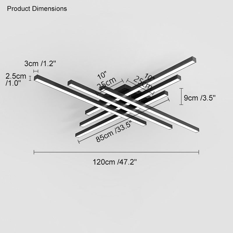 Diff Grid Integrated Led Flush Mount Ceiling Light-DF1004