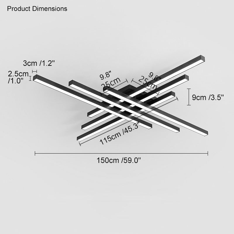 Diff Grid Integrated Led Flush Mount Ceiling Light-DF1004