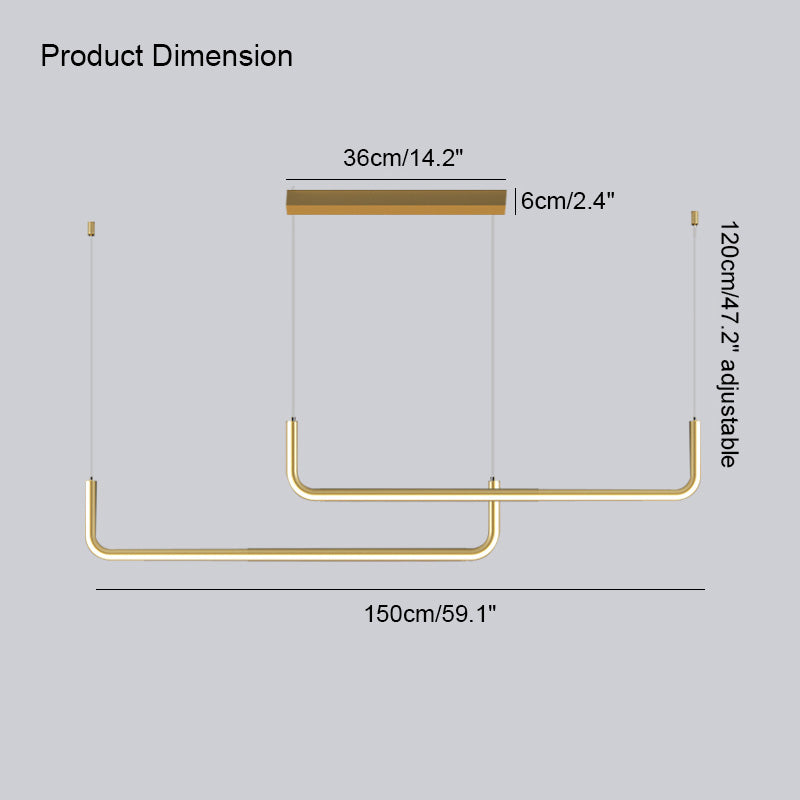 Diff Tube Linear Pendant Light-DF2001