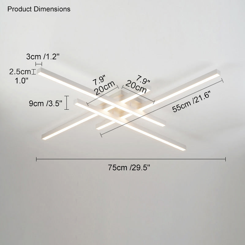 Diff Grid Integrated Led Flush Mount Ceiling Light-DF1004