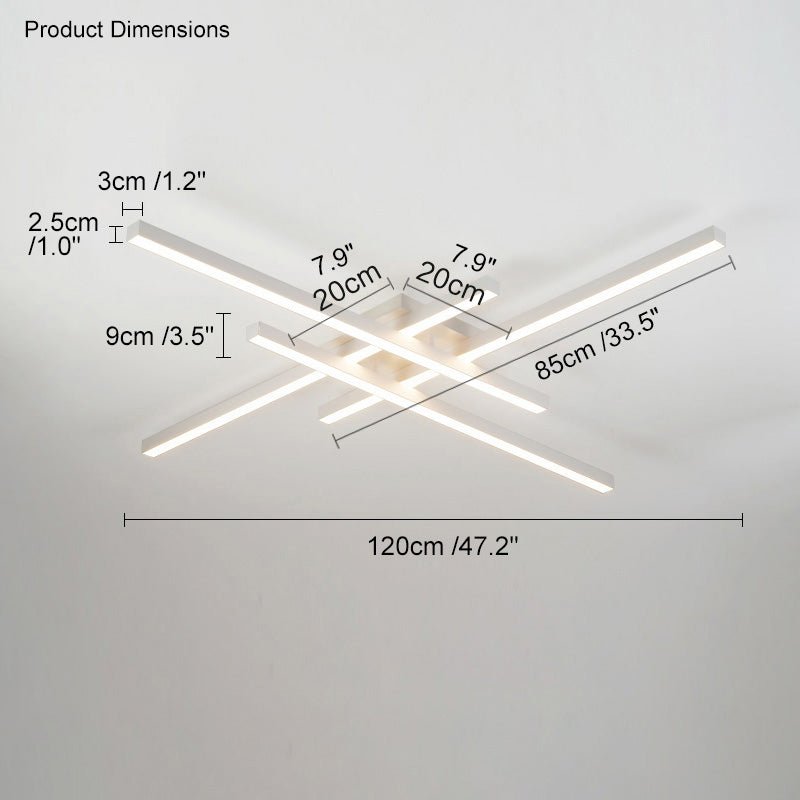 Diff Grid Integrated Led Flush Mount Ceiling Light-DF1004