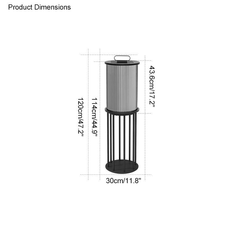 Diff Solar Pleated Glass Lantern Outdoor Light-DF9043