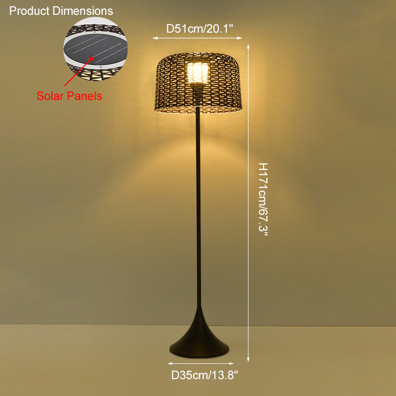Diff Solar Rattan Floor lamp Outdoor Light-DF9011