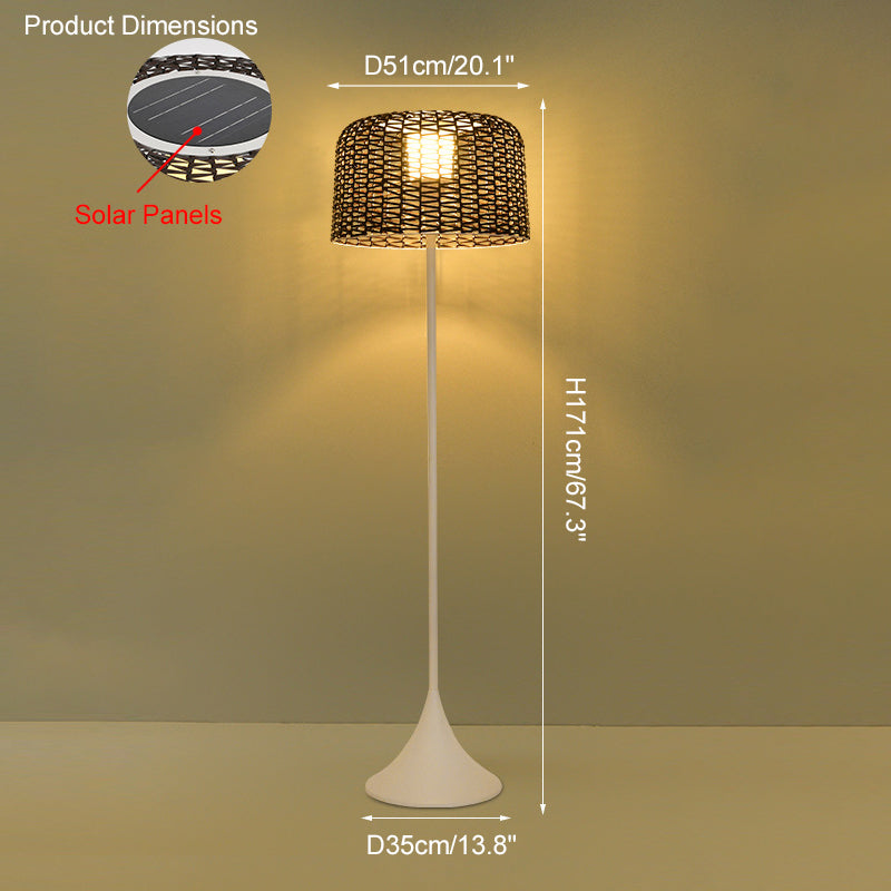 Diff Solar Rattan Floor lamp Outdoor Light-DF9011
