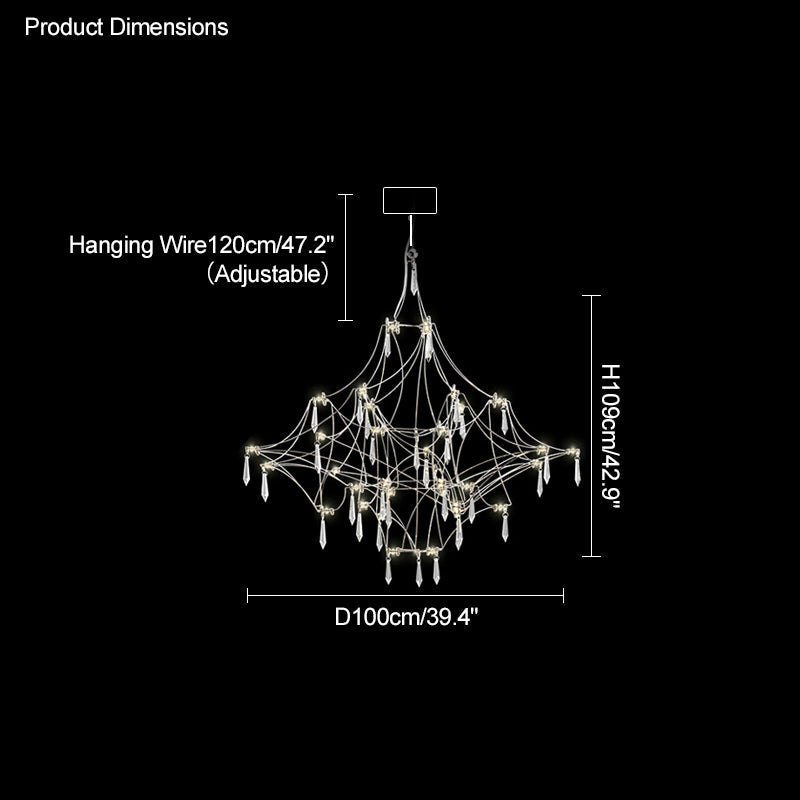 Diff Large Sculptural Crystal Chandelier-DF2201