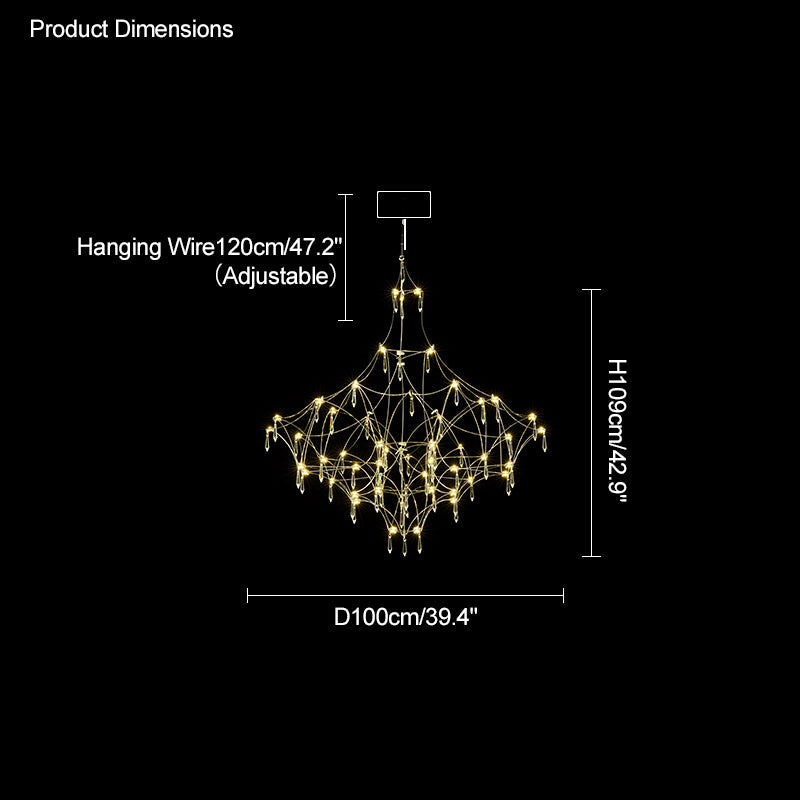 Diff Large Sculptural Crystal Chandelier-DF2201