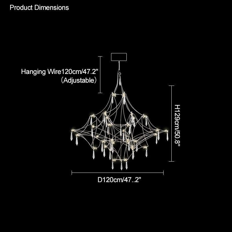 Diff Large Sculptural Crystal Chandelier-DF2201