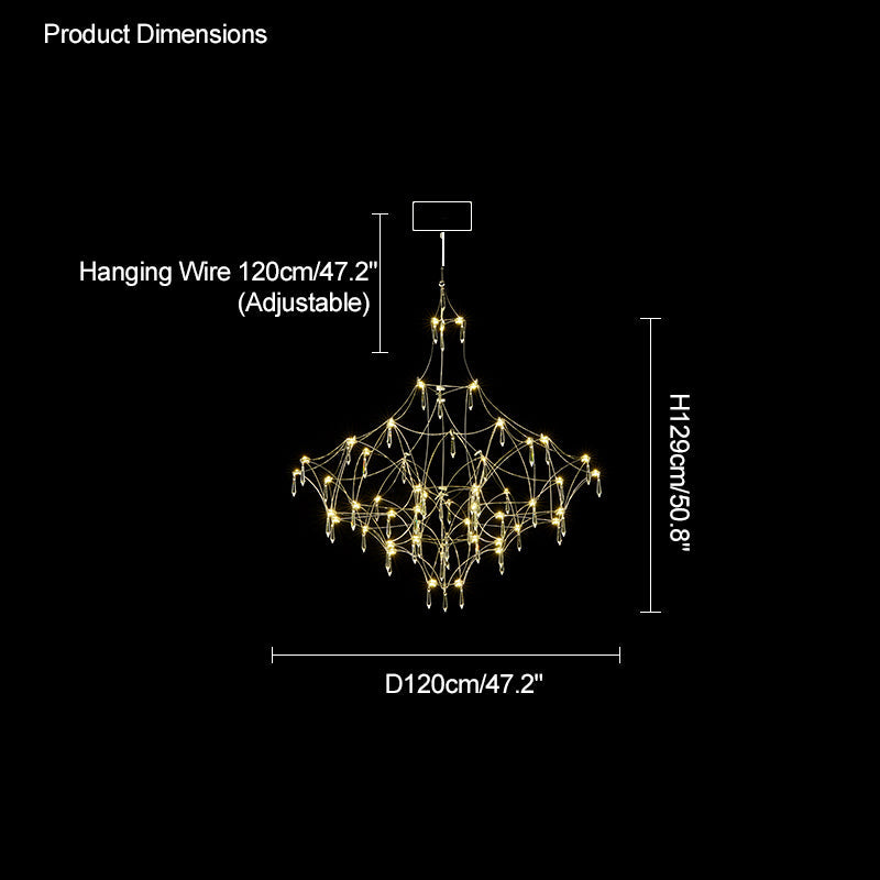 Diff Large Sculptural Crystal Chandelier-DF2201