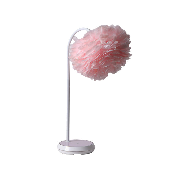 Diff Dimmable Flexible Feather Night Lamp with Wireless Charger-DF8045