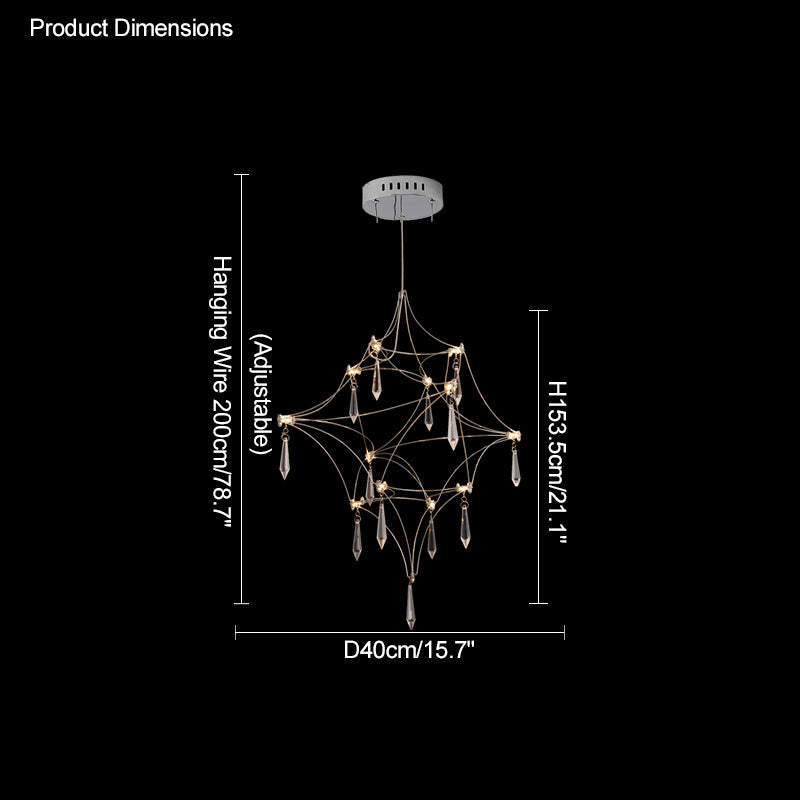 Diff Large Sculptural Crystal Chandelier-DF2201