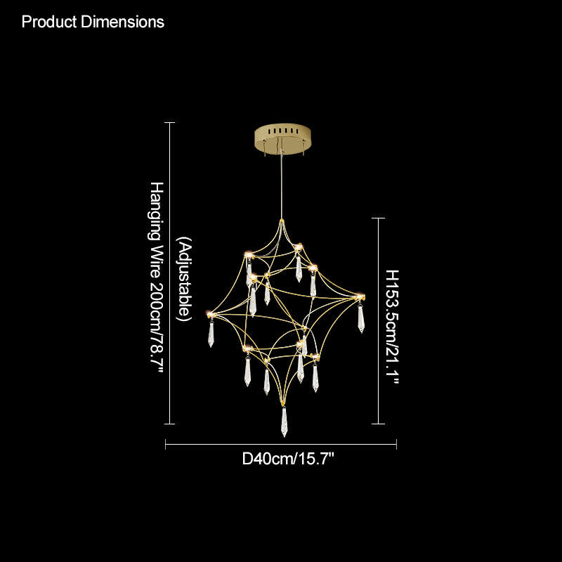 Diff Large Sculptural Crystal Chandelier-DF2201