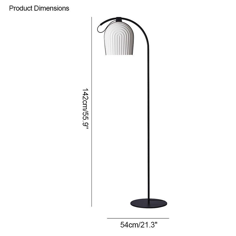 Diff Pleated Arc Floor Lamp for Reading-DF7033