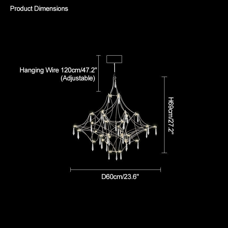Diff Large Sculptural Crystal Chandelier-DF2201