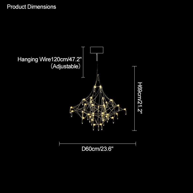 Diff Large Sculptural Crystal Chandelier-DF2201