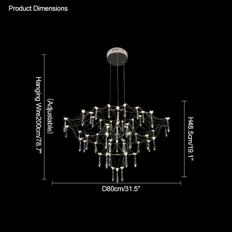 Diff Large Sculptural Crystal Chandelier-DF2201