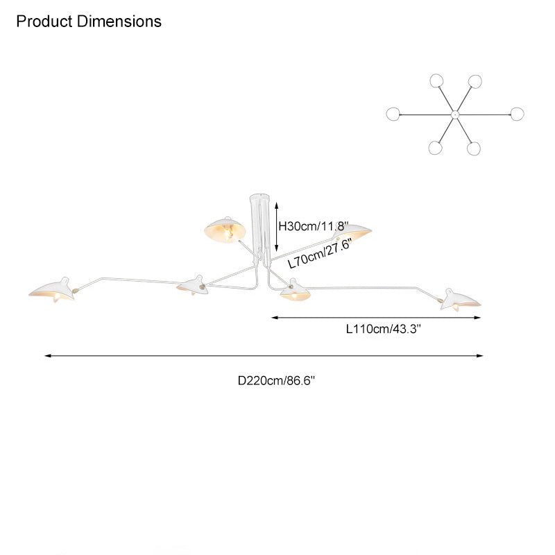 Diff Arms Chandelier-DF2057