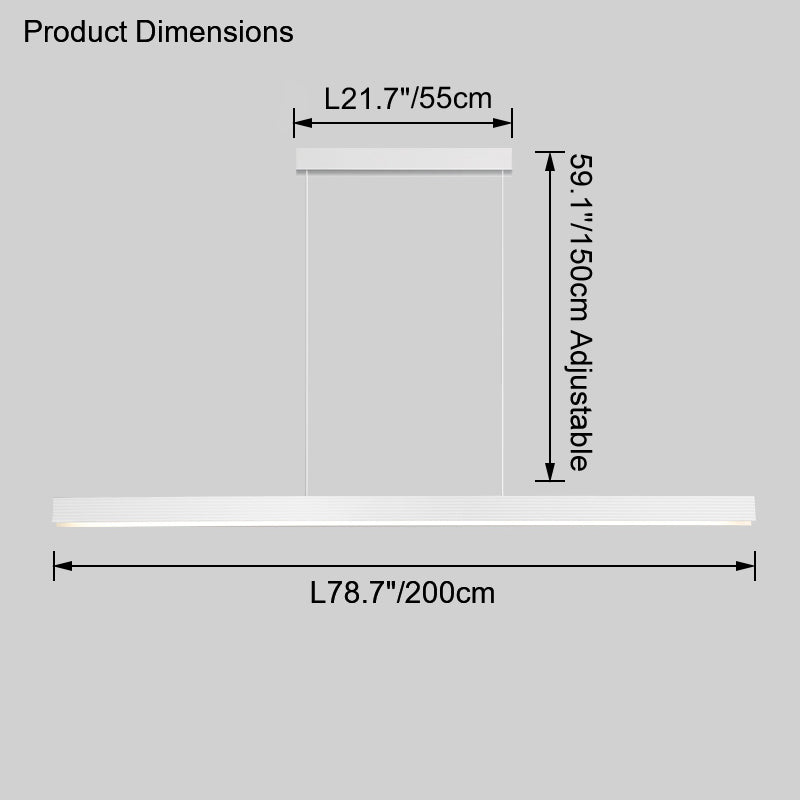 Diff Contemporary Black Linear Led Pendant Light-DF2281