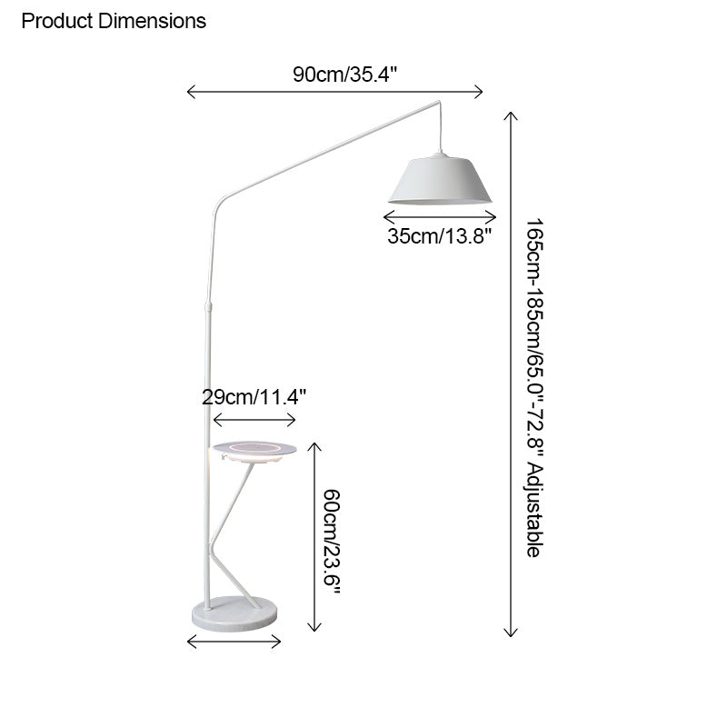 Diff Dimmable Hanging Floor Lamp with Charging Tray-DF7059
