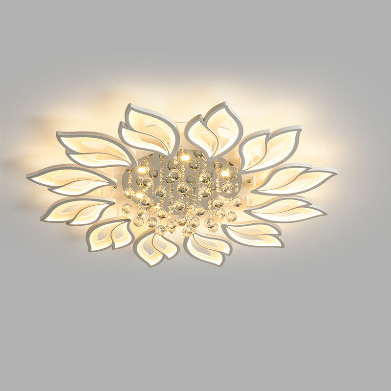 Diff Big Flower Crystal Flush Mount Ceiling Light-DF1107