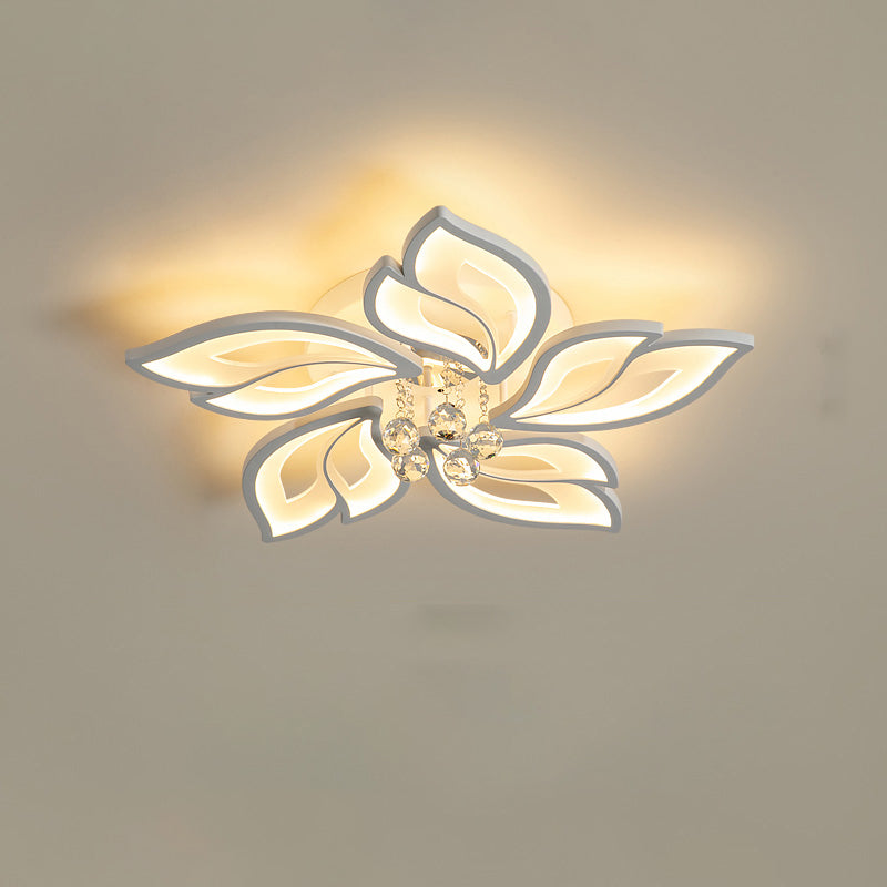 Diff Big Flower Crystal Flush Mount Ceiling Light-DF1107
