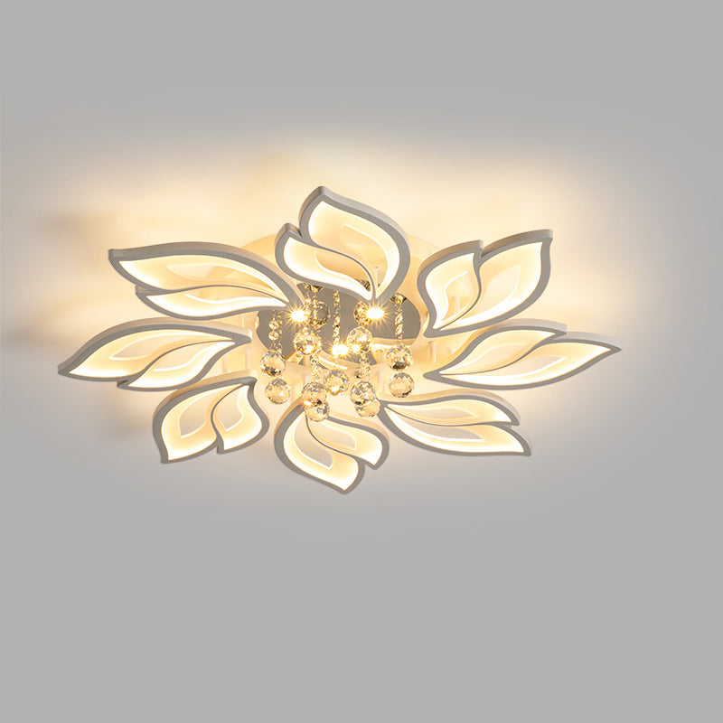 Diff Big Flower Crystal Flush Mount Ceiling Light-DF1107