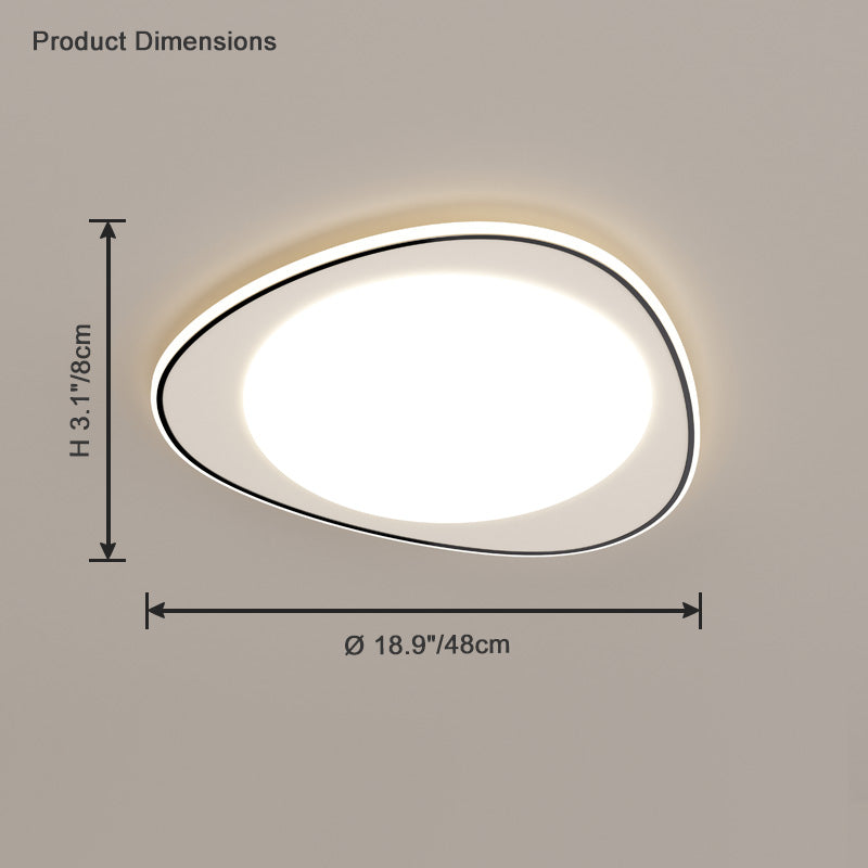Diff Geometric Flat Flush Mount Ceiling Light-DF1054