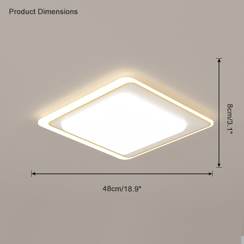 Diff Geometric Flat Flush Mount Ceiling Light-DF1054