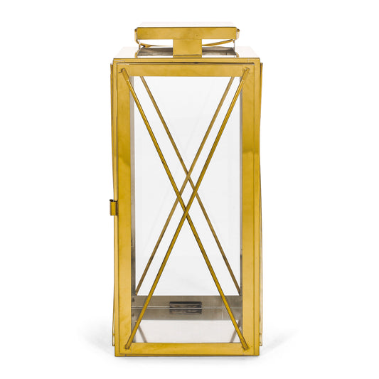 DEBORAH 14"H STAINLESS STEEL LANTERN