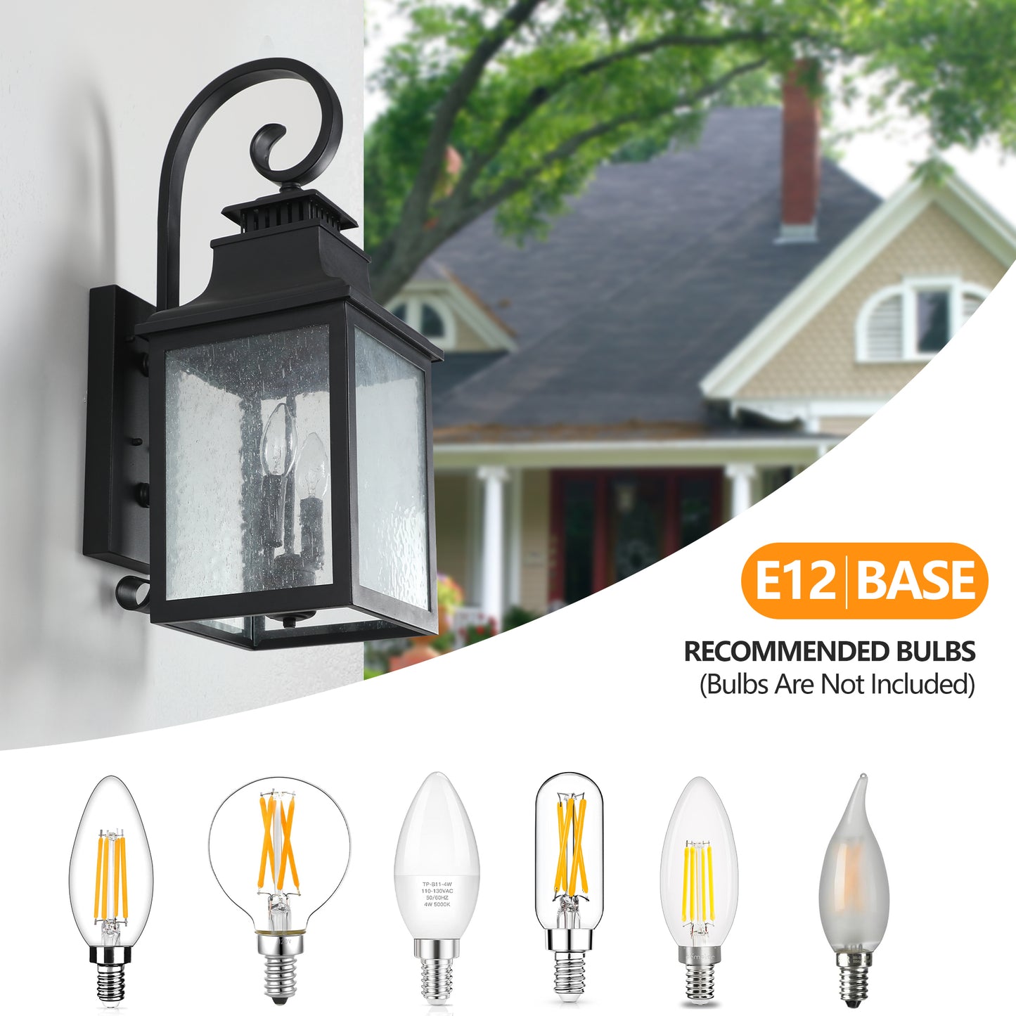 Large Outdoor Wall Lamps With Glass1pack-DG2021