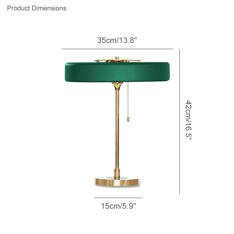 Diff Mid-Century Round Table Lamp with Pull Chain-DF8009