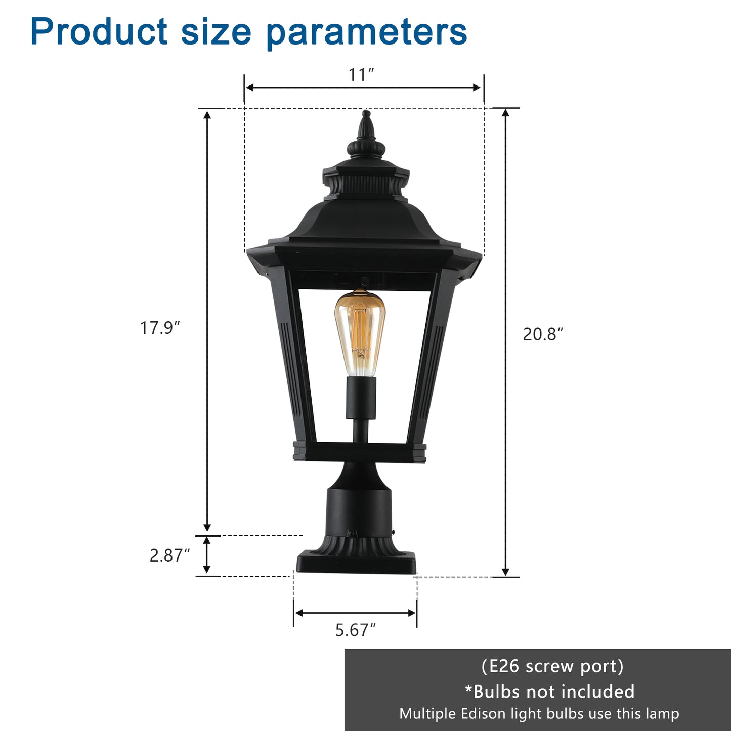 Outdoor Glass Column Headlights-DG2044
