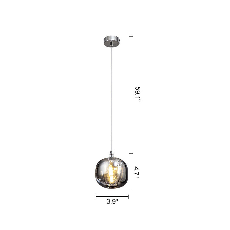 Diff Colored Glass Multi Pendant Chandelier-DF2111