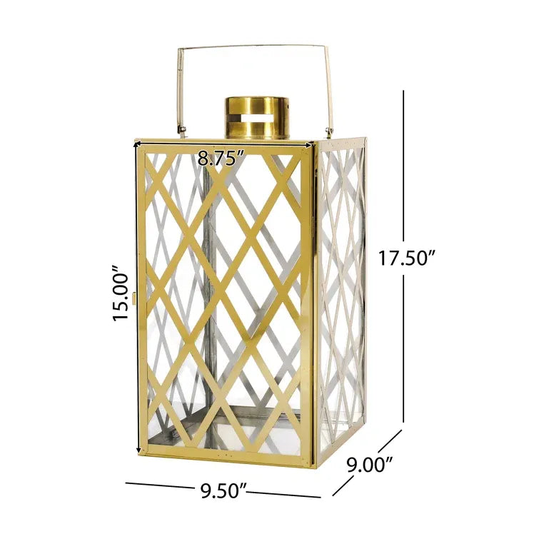 ANTON 18"H STAINLESS STEEL LANTERN