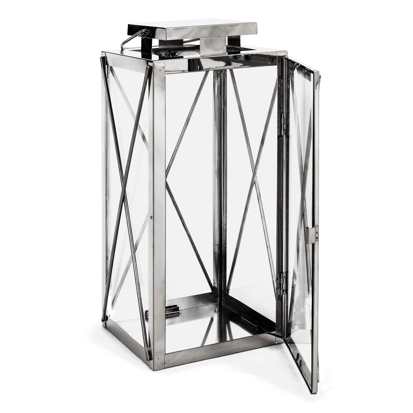 DEBORAH 14"H STAINLESS STEEL LANTERN