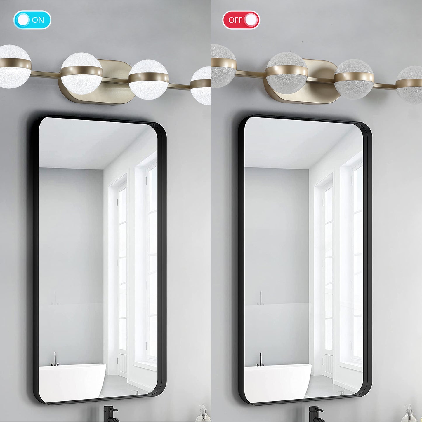 Modern Minimalist LED 5 Bulb Bathroom Vanity Light-DG2040