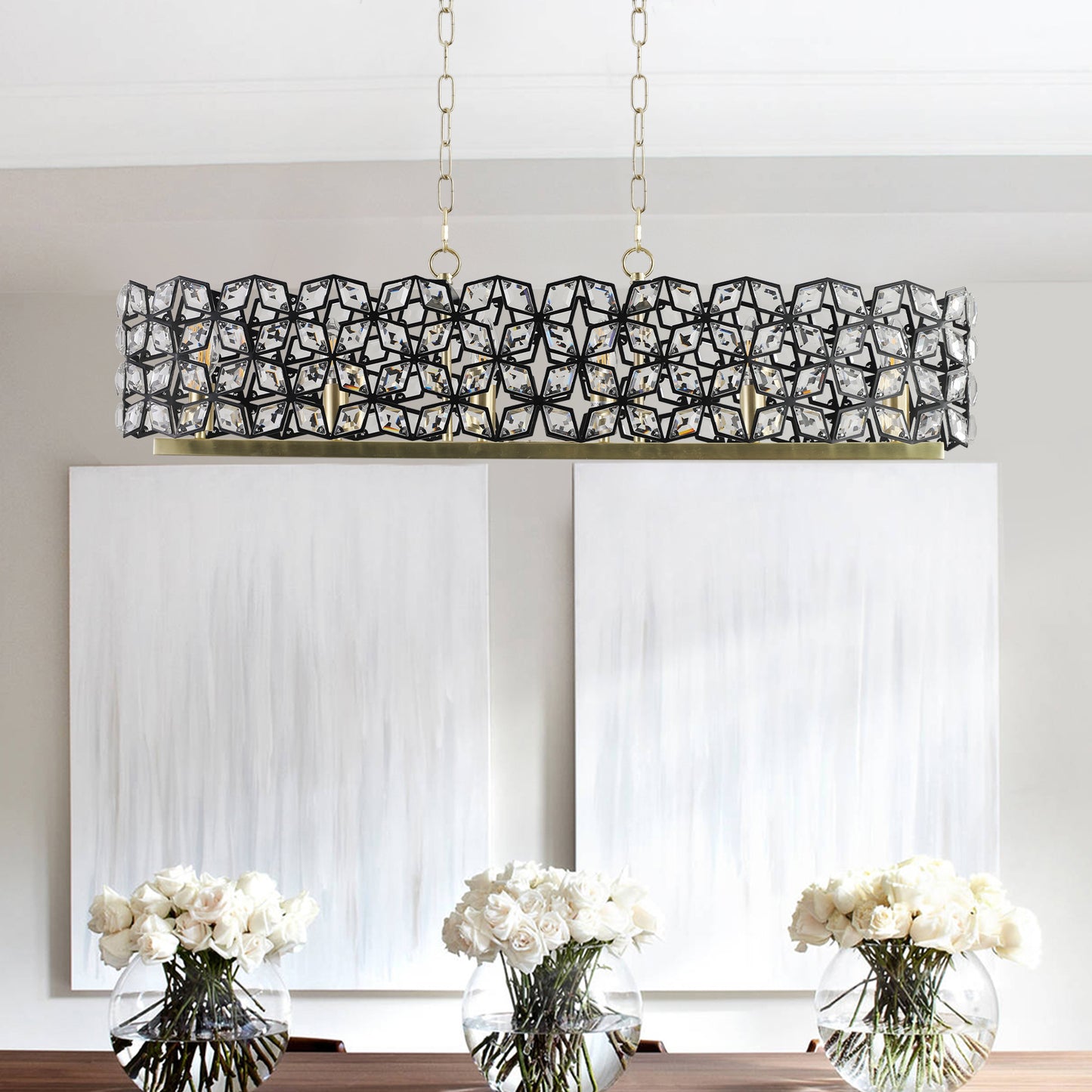 Modern Luxury Champagne Gold Oval Crystal ceiling chandelier -DG2034