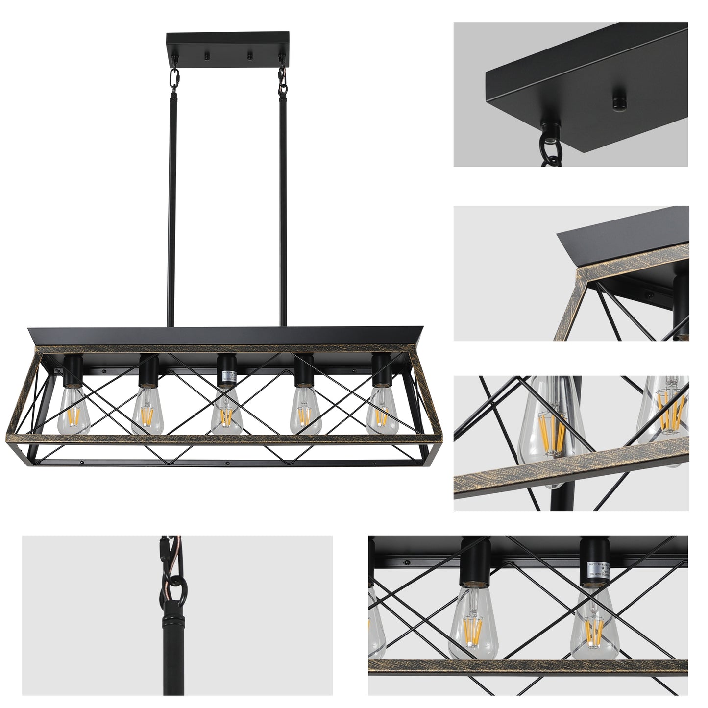 5-Light Farmhouse Chandeliers -DG2003