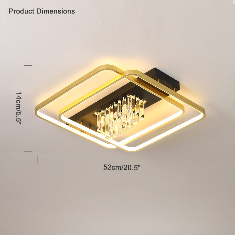 Diff Crystal Square/Circular LED Ceiling Light-DF1071