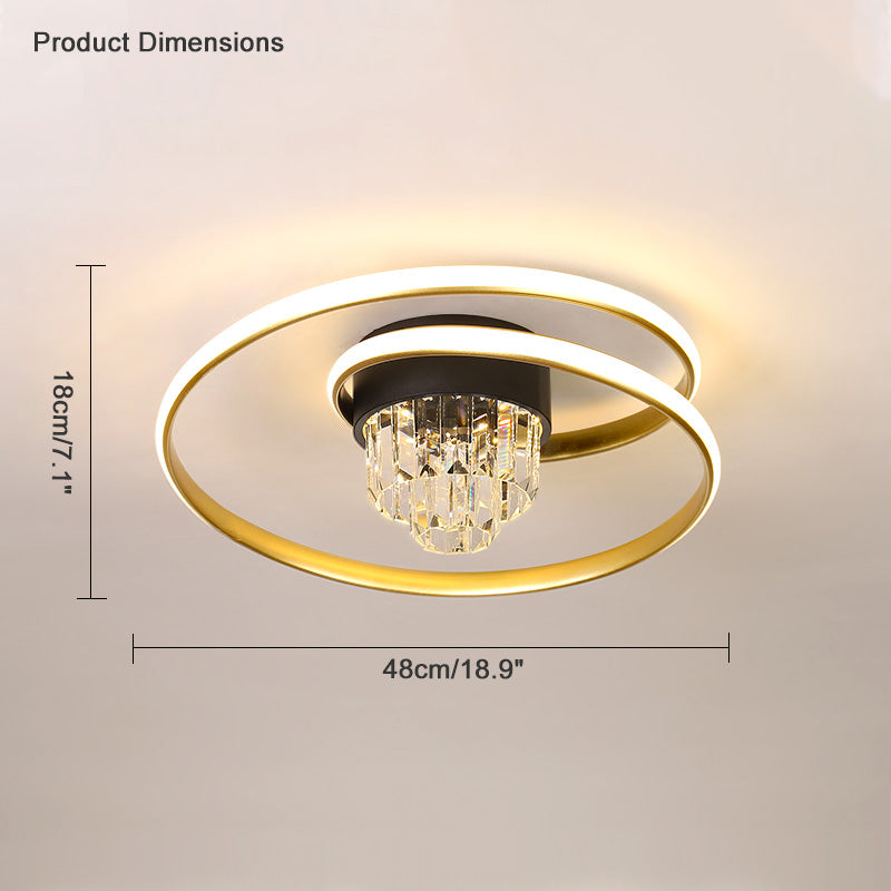 Diff Swirl Led Crystal Ceiling Light-DF1068