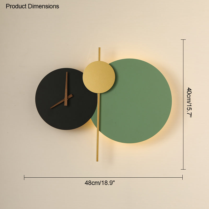 Diff Sculptural Wall Clock with Led Light-DF6089