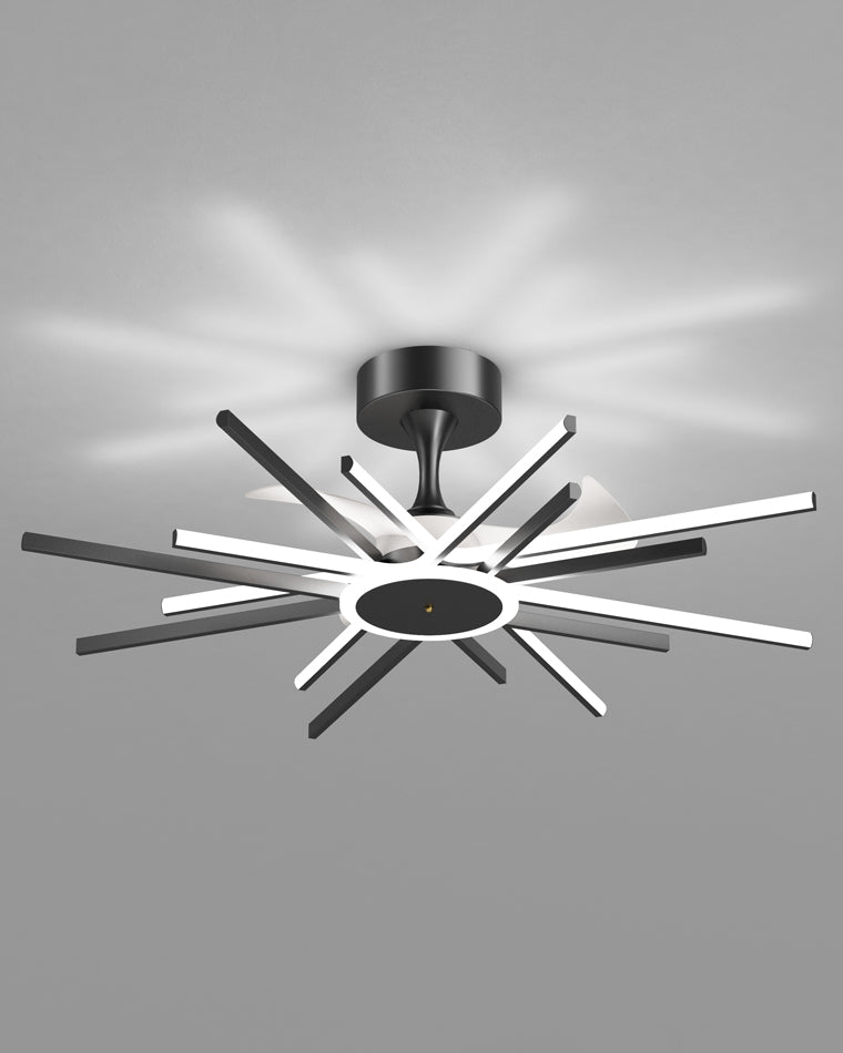 Diff Remote Ceiling Fan Chandelier with Dimmable Light-DF5047
