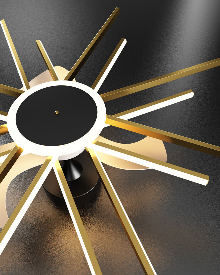 Diff Remote Ceiling Fan Chandelier with Dimmable Light-DF5047