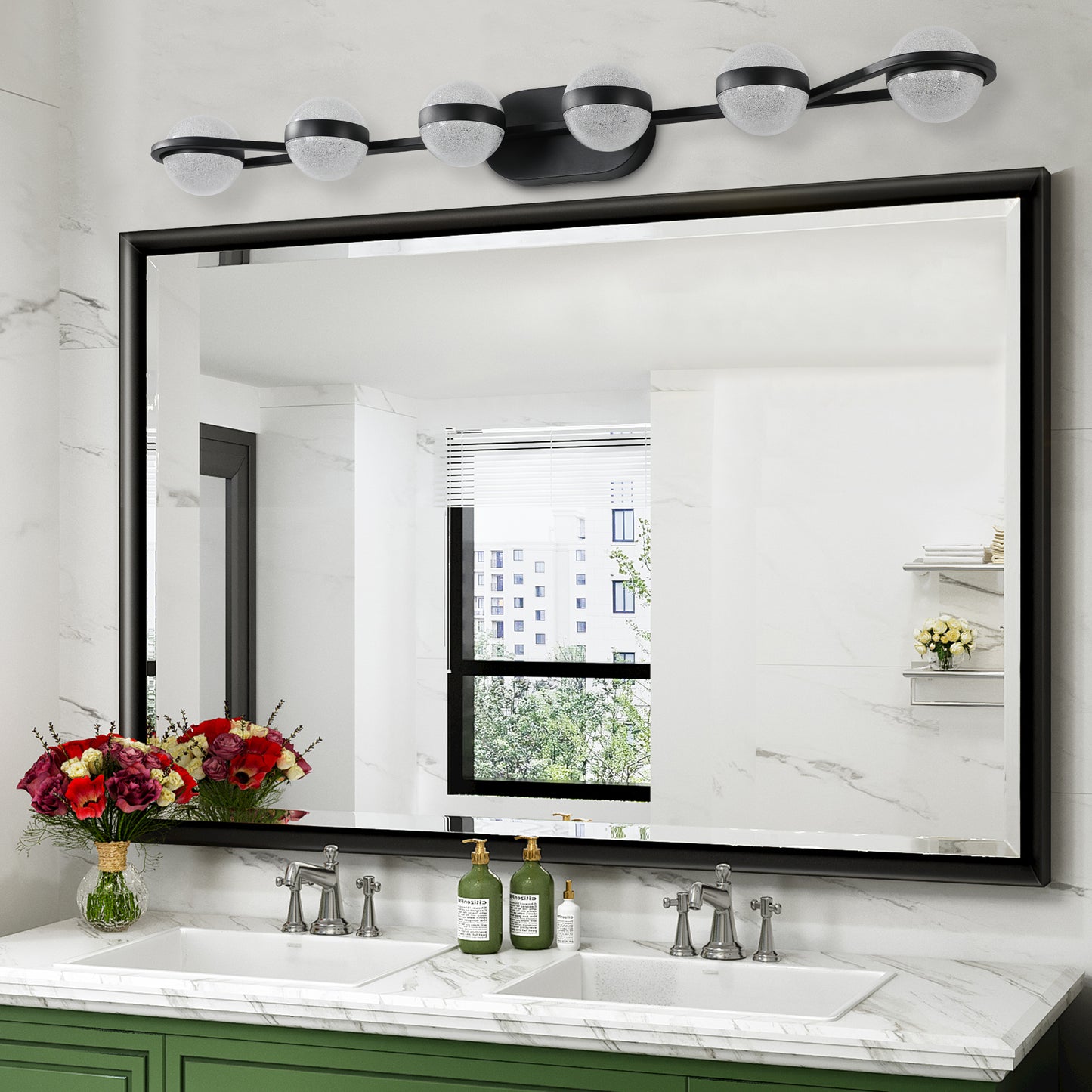 Vanity Lights With 6 LED Bulbs For Bathroom Lighting-DG2048