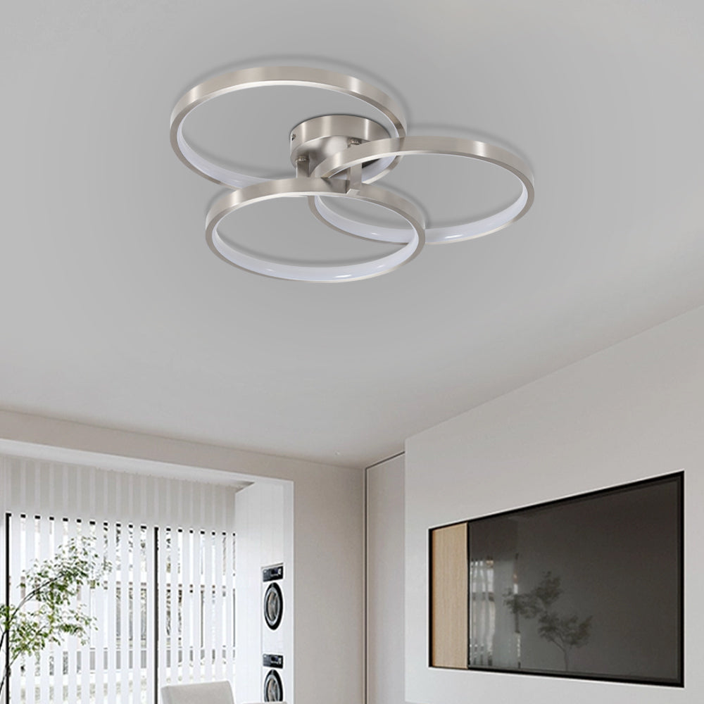 Contemporary semi-flush mount with inner ring illumination Ceiling lamp-DG2060