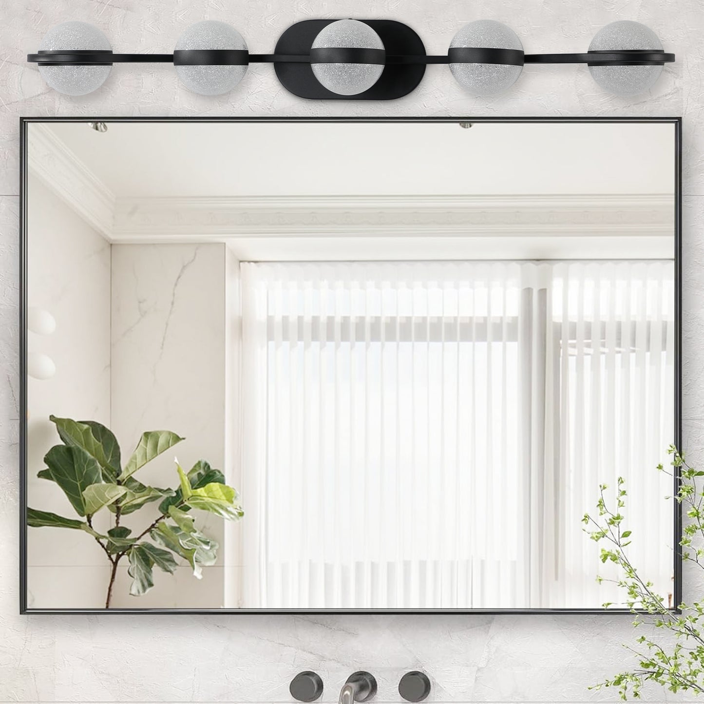 Modern Minimalist LED 5 Bulb Bathroom Vanity Light-DG2038