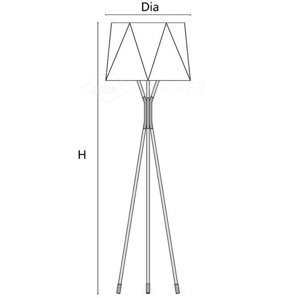 Diff Faceted Tripod Floor Lamp-DF7004