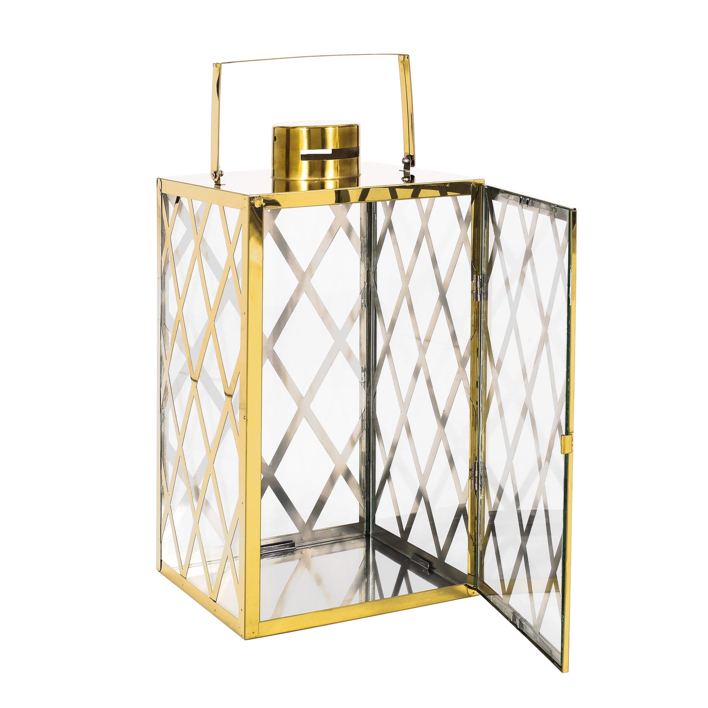 ANTON 18"H STAINLESS STEEL LANTERN