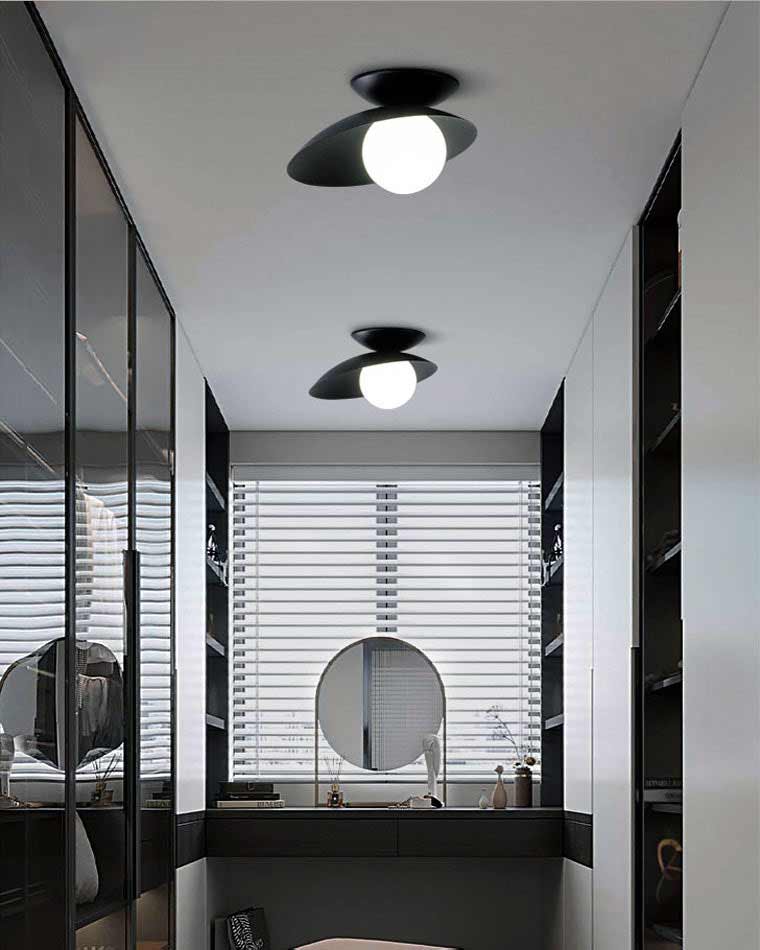 Diff Frosted Glass Globe Asymmetrical Ceiling Light-DF1021