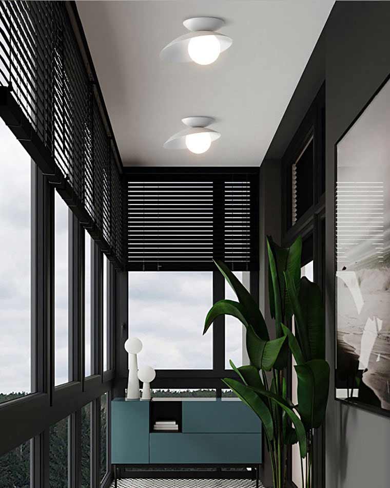 Diff Frosted Glass Globe Asymmetrical Ceiling Light-DF1021