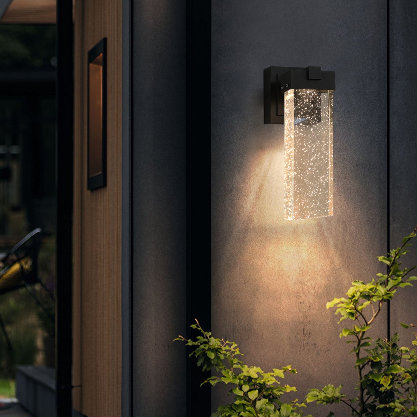 Outdoor waterproof transparent LED crystal wall lamp (2 packs)-DG2055